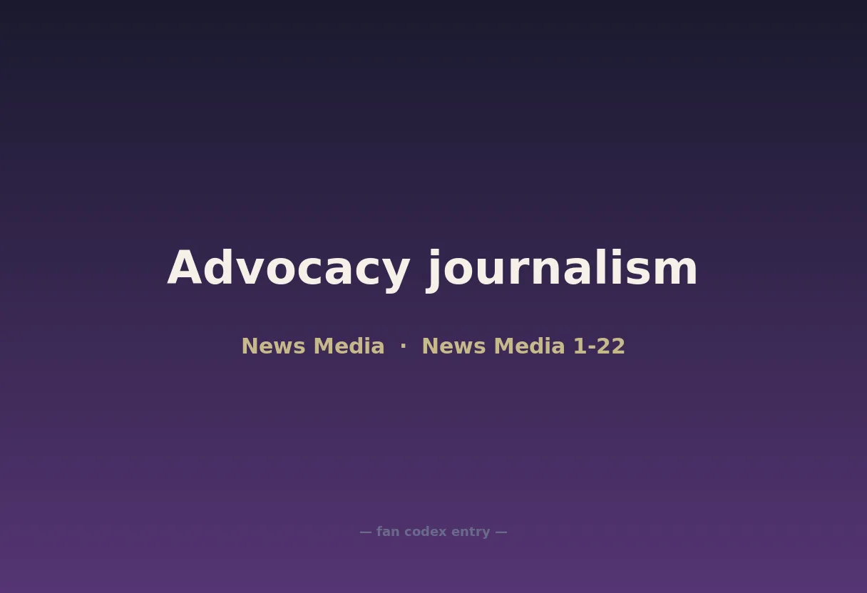 Advocacy journalism
