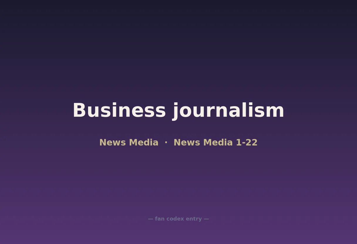 Business journalism