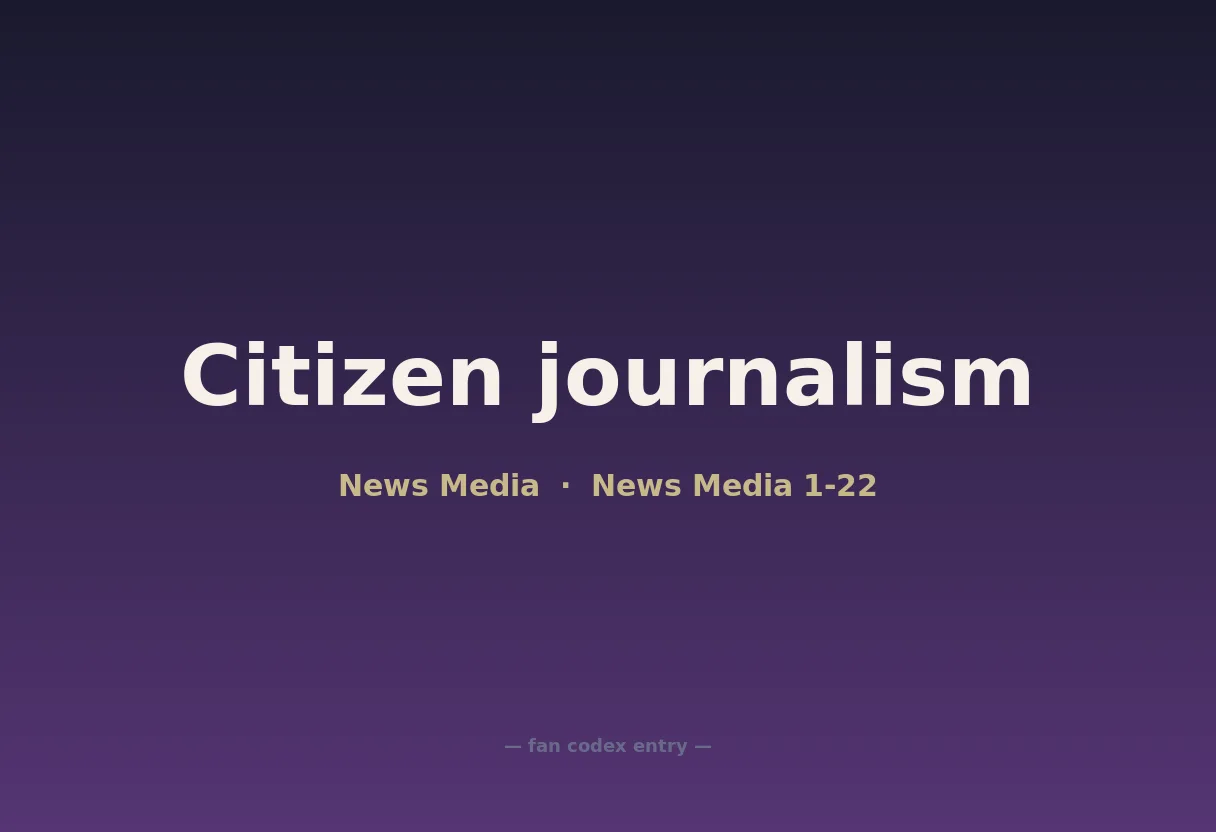 Citizen journalism